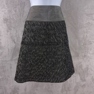 Issey Miyake Pleated Crinkle Skirt Womens Size 2 Gray Japanese Designer